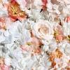 5 Pcs Artificial Flowers Wall,Silk Flower Roses Hanging Wall Panel,Flower Wall Panel Set,Champagne Romantic Flower Wall for Decoration Wedding Party Backdrop Decoration view 4