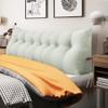 BNCKTRD Headboard Pillow Wedge King Size Large Bolster Pillow for Bed Triangle Reading Pillow Back Support Pillow for Sitting Up in Bed XXL Couch Daybed Rest Backrest Cushion Linen Off White view 1