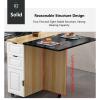ZARBAILRE Multipurpose Collapsible Dining Table 5931inch, Folding Dining Desk with Wheels and Drawer Space Saving, Folding Kitchen Table for Small Space, Kitchen/Bar/Office/Bedroom/Garage view 4