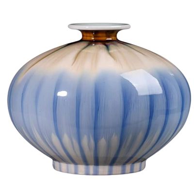 AMITVA Chinese Ceramic vase White Large Chinese vase Porcelain Flower vase Chinese Antique Ceramic vases Traditional Decorative Vase-A:high 24 CM
