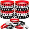 48PCS Skateboard Rubber Bracelets Sport Silicones Wristbands Party Supplies-Skateboard Themed Party Decorations Birthday Baby Shower Party Favors view 1