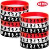 48PCS Skateboard Rubber Bracelets Sport Silicones Wristbands Party Supplies-Skateboard Themed Party Decorations Birthday Baby Shower Party Favors view 2