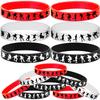 48PCS Skateboard Rubber Bracelets Sport Silicones Wristbands Party Supplies-Skateboard Themed Party Decorations Birthday Baby Shower Party Favors view 3