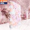 5 Pcs Artificial Flowers Wall, Light Pink Silk Flower Roses Hanging Wall Panel,Flower Wall Panel Set,Romantic Flower Wall for Decoration Wedding Party Backdrop Decoration view 2