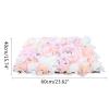 5 Pcs Artificial Flowers Wall, Light Pink Silk Flower Roses Hanging Wall Panel,Flower Wall Panel Set,Romantic Flower Wall for Decoration Wedding Party Backdrop Decoration view 4