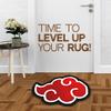 2pcs Anime Carpet Orange Red Cloud Modern Fluffy Rug - Non Slip Ultra Soft Tufted Room Decor Polyester Nursery Rugs for Bedroom, Decorative Indoor and Outdoor Living view 2