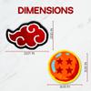 2pcs Anime Carpet Orange Red Cloud Modern Fluffy Rug - Non Slip Ultra Soft Tufted Room Decor Polyester Nursery Rugs for Bedroom, Decorative Indoor and Outdoor Living view 3