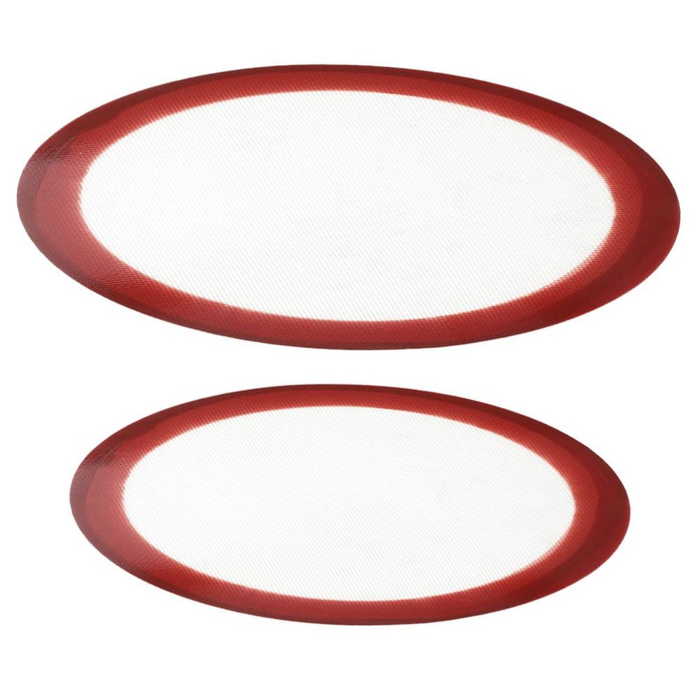 2pcs Non-stick Silicone Baking Mats Round Baking Liners Food-grade Silicone for Oven Easy to Clean Pizza Sheet mm mm
