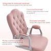 BarberPub Adjustable Home Office Chair, Makeup Vanity Lumbar Support Work Chair, Cute Swivel Rolling Nail Station, Ergonomic with Armrest, Computer Task Armchair with Metal Base 3535 (Pink) view 4