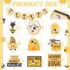 15 Pieces Summer Tiered Tray Decor Honey Bee Tier Farmhouse Mini Wood Wooden Sign Spring Decorative Trays Signs Rustic for Home Table Kitchen Office (Honey Style) view 2