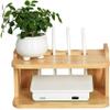 AVEEWA Wireless Router Storage Shelf Solid Wood Wireless Router Storage Shelf - Creative Living Room Set-top Box Finishing Shelf WiFi Floating Shelf view 1
