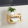 AVEEWA Wireless Router Storage Shelf Solid Wood Wireless Router Storage Shelf - Creative Living Room Set-top Box Finishing Shelf WiFi Floating Shelf view 3