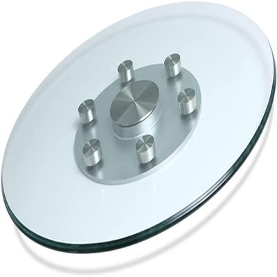 Large Lazy Susan For Dining Table Kitchen, Round Tempered Glass Turntable Tray (Size : 60cm/23.6in)