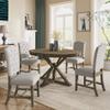 RUNNA Elegant Farmhouse Wooden 5-Piece Dining Table Set with Extendable Table and 4 Upholstered Chairs,Suitable for DiningRoom Small Places LivingRoom Use (Natural Wood Wash@K) view 1