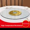 Lazy Susan Rotating Turntable Tempered Glass Round Serving Plate 360 Rotating Tray Kitchen Dining Table Swivel Serving Tray (Size : 70cm(27.5in)) view 2
