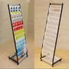 CMYUN Brochure Display Holder Magazine Rack with Wheels, Black Commercial Newspaper Storage Stands with 6 Pockets, Large Book Racks for Shelves view 2
