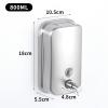 800ml Wall Mount Dispenser Stainless Steel Commercial Dispenser Refillable Liquid Dispenser for Home Bathroom Kitchen view 3