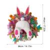 18 Wreath Frame Lavender Rabbit Summer Wreath Artificial Green Flower Easter Leaves Fall Home Decor Modern Christmas Decorations view 3
