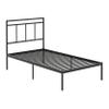 Sauder Cannery Bridge Twin Platform Bed with Headboard, Black Finish view 1