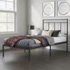 Sauder Cannery Bridge Twin Platform Bed with Headboard, Black Finish view 2