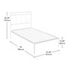 Sauder Cannery Bridge Twin Platform Bed with Headboard, Black Finish view 3