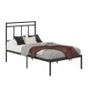 Sauder Cannery Bridge Twin Platform Bed with Headboard, Black Finish view 4