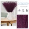 Acfruits Dark Purple Pampas Grass Small, 30 Pcs 17" Faux Pampas Grass Short Decor, Pompas Grass Flower Arrangement and Vase Filler for Boho Home Wedding Decoration view 3