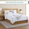 Pleated Bed Skirt King Size, Easy Fit with 10 Inch Tailored Drop, Wrinkle-Free Microfiber, Lightweight, Classic & Clean Look (Taupe) view 2