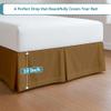 Pleated Bed Skirt King Size, Easy Fit with 10 Inch Tailored Drop, Wrinkle-Free Microfiber, Lightweight, Classic & Clean Look (Taupe) view 3