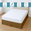 Pleated Bed Skirt King Size, Easy Fit with 10 Inch Tailored Drop, Wrinkle-Free Microfiber, Lightweight, Classic & Clean Look (Taupe) view 4