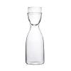 DCQRY Bedside Water Carafe Set with Tumbler Glass, 20oz/590ML Clear Glass Juice Water Pitcher, Nightstand Glass Carafe with Cup, Glass Mouthwash Bottle for Bathroom Bedroom view 1