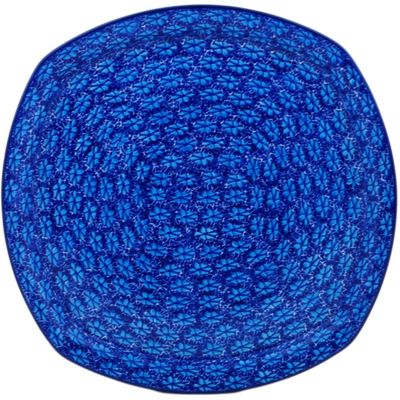 Polmedia Polish Pottery Dinner Plate - Deep Into The Blue Sea Pattern Handmade in Boleslawiec Poland by Ceramika Artystyczna + Certificate of Authenticity