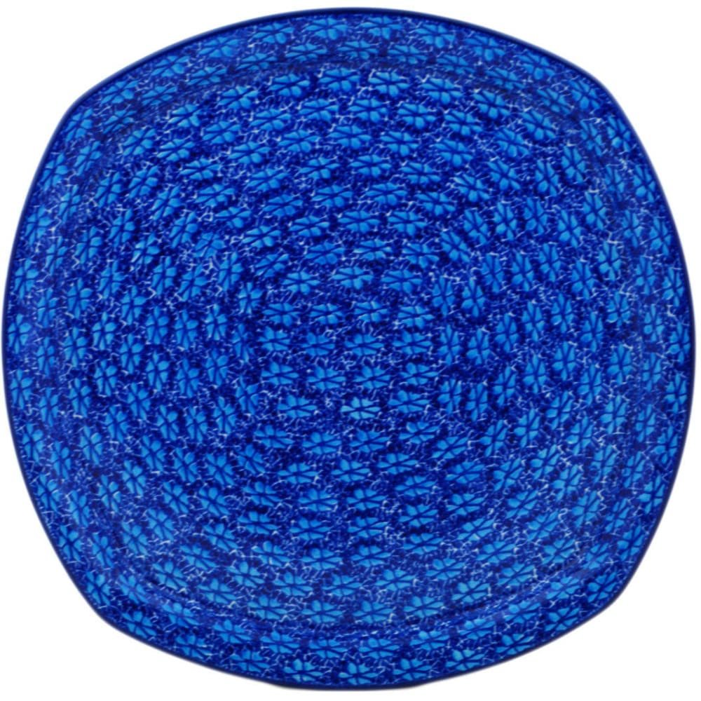 Polmedia Polish Pottery Dinner Plate - Deep Into The Blue Sea Pattern Handmade in Boleslawiec Poland by Ceramika Artystyczna + Certificate of Authenticity