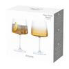 Anton Studio Designs Empire Handmade Gin Glasses for Wine, Cocktails, or Water - 23.5 oz - Amber - Set of 2 Elegant Cocktail Glasses view 3