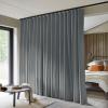 MaKefeile Room Divider Curtains Total Blackout Privacy Curtain Panel Room Thermal Insulated Noise Reduction Curtains for Bedroom Window Living Room Ceiling Track Curtain W 8.3 ft  H 7 ft Dark-Grey view 1