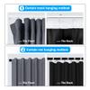 MaKefeile Room Divider Curtains Total Blackout Privacy Curtain Panel Room Thermal Insulated Noise Reduction Curtains for Bedroom Window Living Room Ceiling Track Curtain W 8.3 ft  H 7 ft Dark-Grey view 2