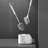Fafeicy Long Handle Toilet Brush, Soft 2 in 1 Ergonomic Handle Plastic Toilet Bowl Scrubber Without Drilling Quick Drying for view 1