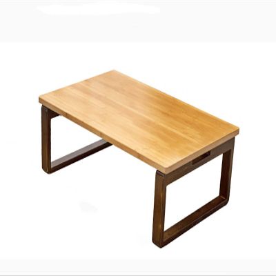 ZTHOME Simple Solid Wood Bay Window Table Japanese Tatami Coffee Table Small Rectangular Low Table Folding Sofa Tables for Bedroom(100x55x28.5cm, R)