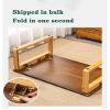 ZTHOME Simple Solid Wood Bay Window Table Japanese Tatami Coffee Table Small Rectangular Low Table Folding Sofa Tables for Bedroom(100x55x28.5cm, R) view 3