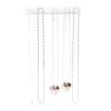 White Necklace Hanging Hook, Plastic Ring Earrings Accessory Display Jewery Organizer Wall Hanging Display Hook Holder view 2