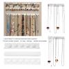 White Necklace Hanging Hook, Plastic Ring Earrings Accessory Display Jewery Organizer Wall Hanging Display Hook Holder view 3