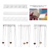 White Necklace Hanging Hook, Plastic Ring Earrings Accessory Display Jewery Organizer Wall Hanging Display Hook Holder view 4