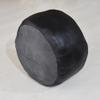 BBHHOMES Handmade Eco-Friendly Plain Solid Design Leather Canvas Pouf Black Color Round Shaped 21" x 21" x 12" Leather Canvas Pouf for Living Room, Bedroom Seating view 4