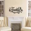 JILIP Metal Family Wall Art Decor, Where Life Begins Love Never Ends, Black Hanging Wall Silhouette Plaque, Outdoor Indoor Home Decor (Size : 19.7IN/50cm) view 3