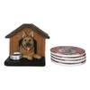 1 Pcs of Canine Service Dog in Doghouse Coaster Set Holder and 4 Coasters view 4
