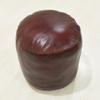 BBHHOMES Handmade Eco-Friendly Solid Leather Pouf Cherry Color Round 16" x 16" x 16" Goat Leather Pouf for Living Room, Bedroom Seating, Patio view 3