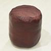 BBHHOMES Handmade Eco-Friendly Solid Leather Pouf Cherry Color Round 16" x 16" x 16" Goat Leather Pouf for Living Room, Bedroom Seating, Patio view 4