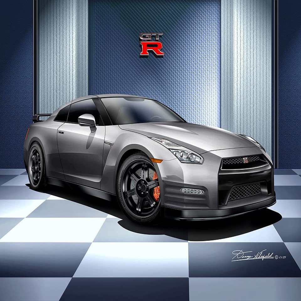 2015 Nissan GTR Black Edition | Fine Art Prints By Danny Whitfield | Gun Metal Gray (20 x 24 Inches)