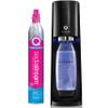 SodaStream E-TERRA Sparkling Water Maker (Black) with CO2 and Carbonating Bottle view 1