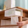 SKUZA Toilet Paper Holder,Wall Desk Mount Kitchen Bathroom Punch-Free Toilet Tissue Tray Paper Rack Roll Paper Towel Holder Case Tube Storage Box Tray (Color : A) (Color : Wine Red) view 2